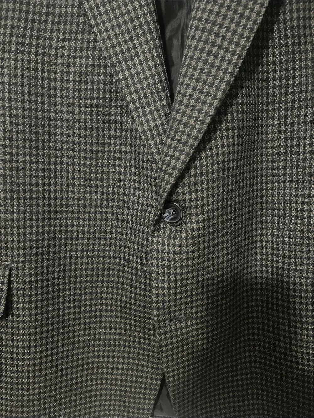 Men's Grey Houndstooth Sport Coat Blazer - Classic Single-Breasted Jacket